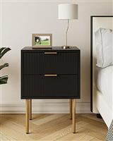 HEYZOEY Bedside Table, End Table Small Bedside Tables Side Table with Drawer Striped Side to the sofa