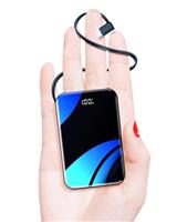 senymin Portable iPhone Charger with Built in Cable,22.5W PD USB-C Fast Charging power bank 10000mAh,Mini Battery,light and Small External Battery Pack for iPhone, Samsung, iPad