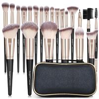 Makeup Brush Set 22Pcs Professional Makeup Brushes Foundation Blush Angle Eyeliner Blending Concealers Eyeshadow Brush Premium Synthetic Makeup Brush Set with Brush Bag