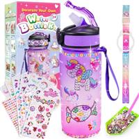 Griopi Craft Kits for Kids, Toys for Girls 3-12, Unicorn Gifts for Girls Age 4-10, Arts and Crafts, Water Bottle