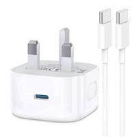 USB C Plug for Apple iPhone 16 15 14 13 12 11 Pro Max Plus X XS XR 8, SE 2020, Pad Pro Air Mini, USBC Fast Charger Type C Power Charging Head Adapter Charge Wall PD UK