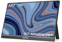 ARZOPA 16.1'' 144Hz Portable Monitor with Storage Bag, 100% sRGB 19201080P FHD HDR 144HZ Gaming Monitor, Ultra Slim - Eye Protection-External Second Screen for Laptop/PC/Mac/PS3/4/5/Xbox - Z1FCGrey