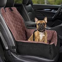 Dog Car Seat, Dog Booster Seat for Cars, Fully Washable Pet Car Seats with Storage Pockets and Clip-On Safety Leash