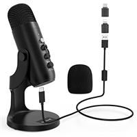 zealsound USB Microphone, Cordioid Condenser Microphone for Phone PC Gaming Podcast Streaming Vocal Recording, K66 series
