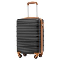 COOLIFE Cabin Suitcase for Ryanair Airlines Carry on Cabin Luggage Hard Shell Suitcase Lightweight with TSA Lock and 4 Spinner Wheels
