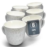 Ibiza Dinnerware Set for 6 Persons - 24-Piece Stoneware Dining Set - Dishwasher and Microwave Safe - Plates and Dishes for Dining Service - Pure Living in Light Blue