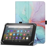 HoYiXi Universal Case for 7-8 inch Tablet Fire HD 8 2020/2022 & Fire HD 8 Plus 2020/2022 with Stand Folio and Hand Strap Protective Cover for 7"-8" Samsung Lenovo Android Tablet - Black