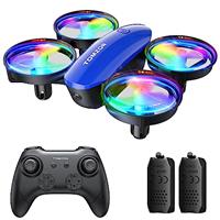 Tomzon A23 Mini Drone for Kids with LED Lights, RC Quadcopter with Altitude Hold, 3D Flip, Headless Mode and 3 Speeds, Kids Drone with 5 Light Modes, 2 Batteries, Toy Gift for Boys and Girls