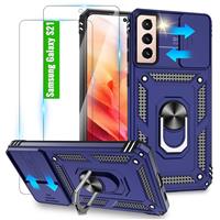iBaove for Samsung Galaxy S21 Case with Camera Lens Cover an