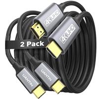 UANTIN USB C to HDMI Cable 3Ft | 4K High-Speed USB 3.1 Type-C to HDMI 2.0 Cord [Thunderbolt 3/4 Compatible] with MacBook Pro/Air,Galaxy S8 to S23,iPhone 15/Pro/Plus/Max,iPad Pro, iMac, Surface