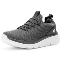 FitVille Men's Extra Wide Slip On Shoes Casual Lightweight Non-Slip Breathable Mens Trainers Wide Fit Slip on Shoes for Men
