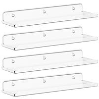 Lifewit Floating Shelves for Wall, Clear Plastic Shelf