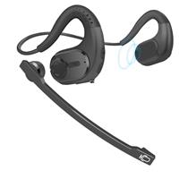 iDIGMALL Wireless Bluetooth 5.3 Headset Eabuds w/Noise Canceling Removable Boom Microphone for Phone PC Laptop, Open Ear Headphone for Office Meeting Home Work Running, Ultra-Light & Comfort,