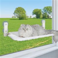 PEFUNY Cordless Folding Cat Window Perch, Cat Hammock for Window and Wall, with 4 Suction Cups, Sturdy Setal Frame for Glass Windows and Interior Walls