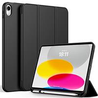 CACOE Case for iPad 10th Generation with Pencil Holder 2022 10.9, Soft TPU Back 10th Gen Cover with Pen Holder iPad Protective Smart Stand Case for iPad 10 Generation