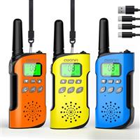 AWANFI Walkie Talkies for Kids, Rechargeable Walkie-Talkie with Li-Ion Battery, 2 Way Radios, Walky Talky with Flashlight,VOX,USB-C Cable, for Outdoor Camping, Kids Toy for 3-12 Years Old