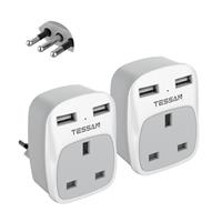 Travel Plug Adapter 2 Pack with 2 USB