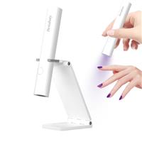 UV Light for Gel Nails, Denabuty Mini U V LED Nail Lamp Handheld with Stand, Portable Nail Dryer Rechargeable USB Cordless, Nail Light with 2 Timers for Fast Drying