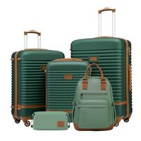 COOLIFE Suitcase Trolley Carry On Hand Cabin Luggage Hard Shell Travel Bag Lightweight with TSA Lock,The Suitcase Included 1pcs Travel Backpack and 1pcs Toiletry Bag