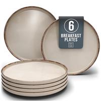 Ibiza Dinnerware Set for 6 Persons - 24-Piece Stoneware Dining Set - Dishwasher and Microwave Safe - Plates and Dishes for Dining Service - Pure Living in Light Blue