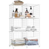 HOMIDEC 12 Cube Wire Storage Shelves, Multifunctional DIY Wire Fence Wardrobe Closet Cabinet Bookcase Bookshelf Perfect for Office/Livingroom/kitchen/Bathroom