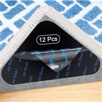 Adispotg Rug Gripper, 24 Pcs Double Sided Anti Curling Carpet Grippers underlay, Washable and Reusable Carpet non Anti slip rug grip for wooden, tile, marble, laminate and linoleum floors