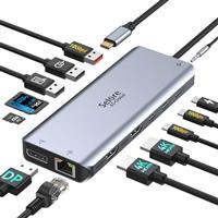 USB C Docking Station with HDMI DispalyPort Adapter