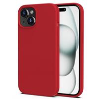 TIIXXA Silicone Case Designed for iPhone 15 plus Case 6.7 Inch, Soft Ultra Slim Protective Shockproof Liquid Silicone Phone Case Cover with Anti-Scratch Microfiber Lining Apricot