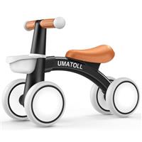 Umatoll Baby Balance Bike for 1 Year Old Boys Girls, 12-24 Months Toddler Balance Bike with Removable Basket, Adjustable Seat, 4 Wheels Infant Bike, First Birthday Gift