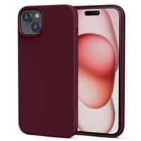 TIIXXA Silicone Case Designed for iPhone 15 plus Case 6.7 Inch, Soft Ultra Slim Protective Shockproof Liquid Silicone Phone Case Cover with Anti-Scratch Microfiber Lining Apricot