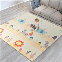 scoosh Foldable Rug Activity Rug Mat - Double-Sided, Reversible, Waterproof, Ideal for Picnics, and Quality Family Bonding