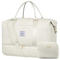 LOVEVOOK Travel Gym Bag for Women, Weekend Overnight Carry on Duffel Bag with Makeup Bag Set