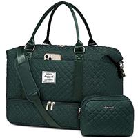 LOVEVOOK Travel Gym Bag for Women, Weekend Overnight Carry on Duffel Bag with Makeup Bag Set