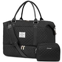 LOVEVOOK Travel Gym Bag for Women, Weekend Overnight Carry on Duffel Bag with Makeup Bag Set
