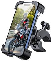Babacom Bike Phone Holder, [Super Stable & Anti Shake] Motorbike Phone Holder, Phone Holders for Bikes Scooter Handlebar, [1s Auto Lock] Mountain Bike Phone Mount Compatible with 4.7"-6.8" Phones
