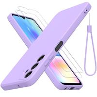 THIYUFUNS Case for Samsung Galaxy A05s 4G with 2 Tempered Glass Screen Protector, Galaxy A05s Case Silicone Slim Fit Shockproof Anti-Scratch Compatible with Samsung Galaxy A05s 4G