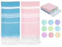 Haleey Turkish Cotton Beach Towel Lightweight Absorbent Quick Dry Bathroom Bath Pool Swim Towels Extra Large Oversized Sand Free Towel Beach Accessories Essentials Cloud Gift for Adults