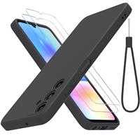THIYUFUNS Case for Samsung Galaxy A05s 4G with 2 Tempered Glass Screen Protector, Galaxy A05s Case Silicone Slim Fit Shockproof Anti-Scratch Compatible with Samsung Galaxy A05s 4G
