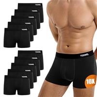 YESWEL Mens Boxers 10 Pack, Cotton Retro Boxer Shorts, Breathable Underwear Briefs, No Itchy Labels Underpants (S-4XL)