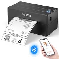 MUNBYN Shipping Label Printer Bluetooth Connection, Postage Thermal Label Printer 4x6 for Business, Compatible with Etsy, Shopify, eBay, Amazon, Royal Mail, DHL, DPD, Evri