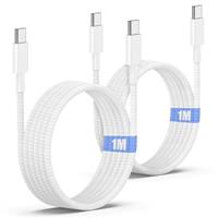 iPhone 15 Charger Cable, 60W Braided Long Apple USB C to USB C Fast Charging Type C Cable