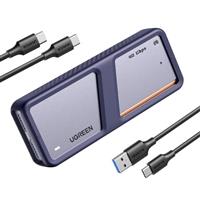 UGREEN 40Gbps M.2 NVMe SSD Enclosure, TB4 NVMe Enclosure with Cooling Fan, Aluminum M.2 Enclosure Support USB4 , UASP & TRIM, SSD Enclosure Compatible MacBook M1 M2 M3 M4 Pro/Max, Up to 3700MB/s