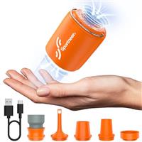 Mini Air Pump - Sportneer 4.5kPa Portable Electric Inflatable Pump with Camping Light and Magnetic Design, 1600mAh USB Rechargeable Tiny Electric Pump Air Mattress Pump for Outdoor Home Use