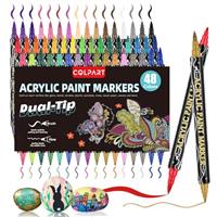 colpart Dual Tip Acrylic Paint Pens Acrylic Markerss