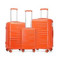 British Traveller Suitcase Lightweight Hand Luggage Suitcase Hard Shell Carry On with 4 Spinner Wheels TSA Lock