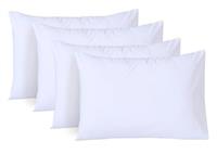 Funky Gadgets 4 Pack 200 Thread Count 100% Cotton Pillow Cases, Super Soft Cozy Breathable & Hypoallergenic Envelope Style Closure Pillowcases