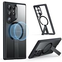 ESR for Samsung Galaxy S24 Ultra Case, Compatible with MagSafe, Magnetic Case for Samsung S24 Ultra, Military-Grade Protection, Yellowing Resistant, Classic Hybrid Case (HaloLock), Clear Black