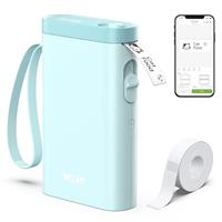 Nelko Label Maker Machine with Tape, P21 Portable Bluetooth Label Printer, Wireless Handheld Sticker Maker Mini Label Makers with Multiple Templates for Organizing Storage Barcode Office Home, Pink