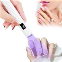 URAQT Handheld UV Nail Lamp, Small UV Lamps for Gel Nails, Rechargeable USB Nail Dryer Light with 2 