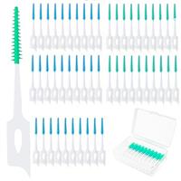Maoerdental 300 Pieces Dual-Use Interdental Brushes Soft Silicone, Disposable Dental Picks,Premium Dental Floss Picks for Effective Teeth Cleaning